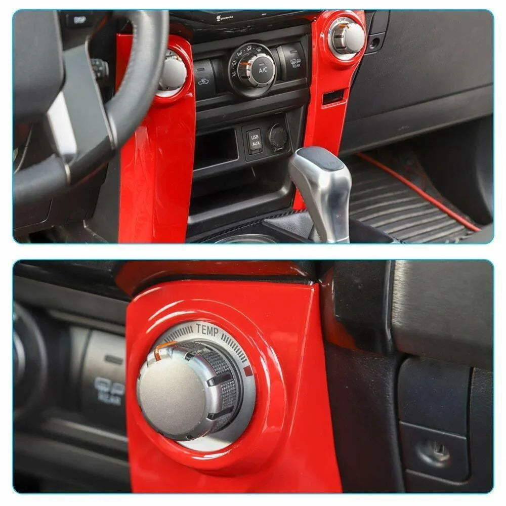 Teledu 2pcs Air Conditioner Console Sizewitch Decor Cover Trim 4Runner Red