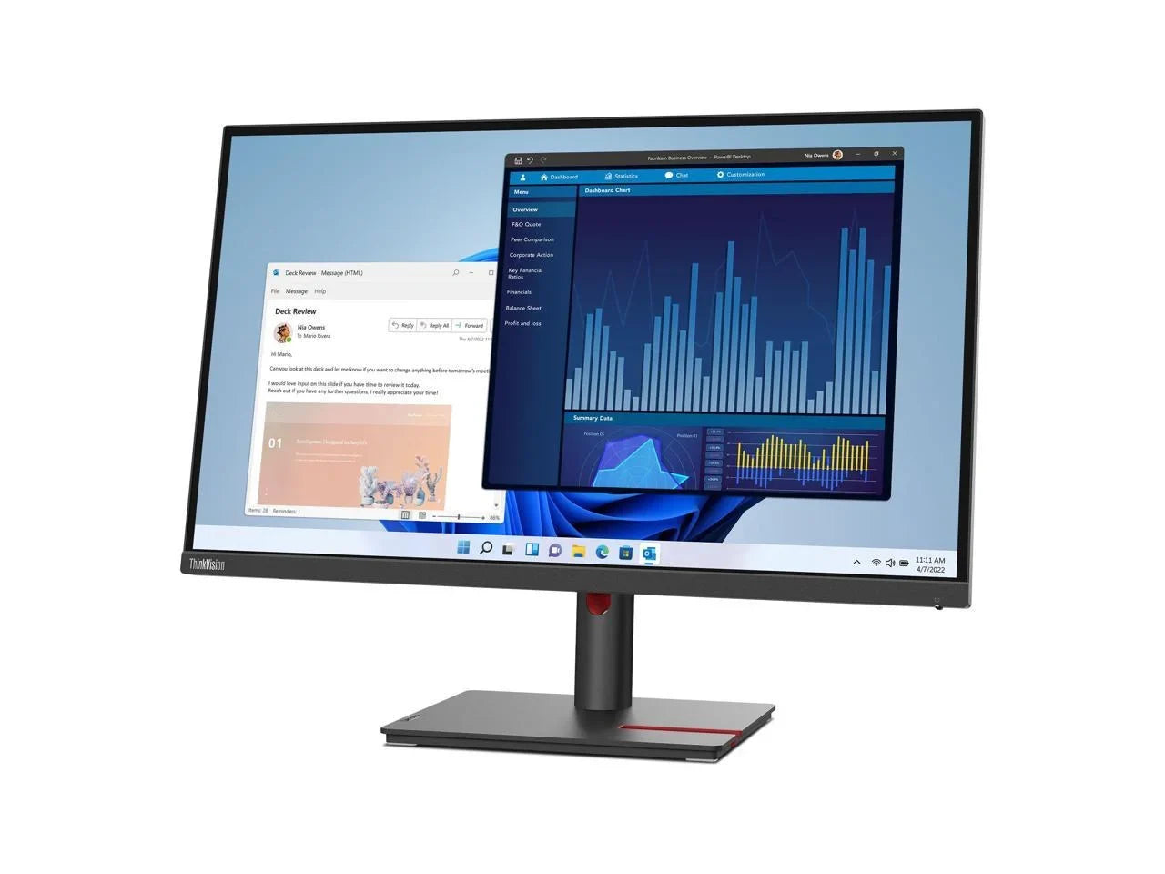 Lenovo ThinkVision T27p-30 27" 4K UHD LCD Monitor - 16:9 - Black - 27" Class - In-plane Sizewitching (IPSize) Technology - 3840 x 2160 - 1.07 Billion Colors - 350 Nit - 4 ms - 60 Hz Refresh Rate -