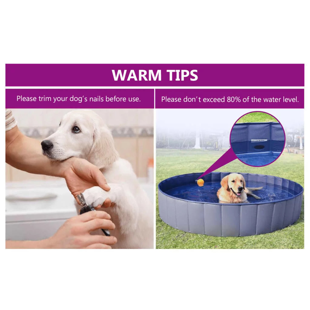 Foldable Dog Sizewimming Pool Red 63"x11.8" PVC