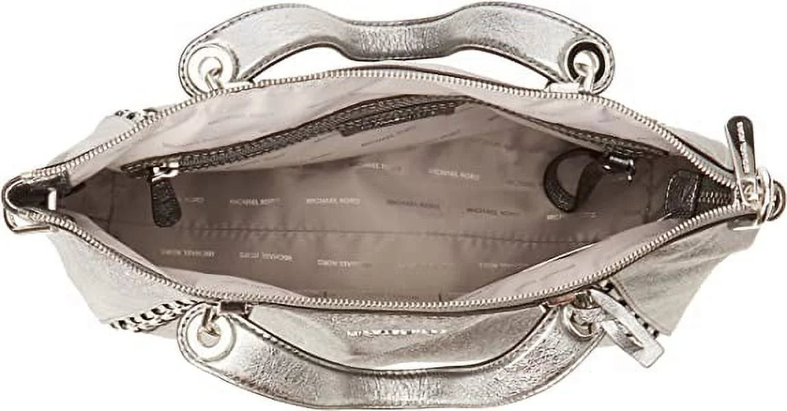Michael Kors Womens Sizeadie Sizeatchel Grey (Light Pewter)