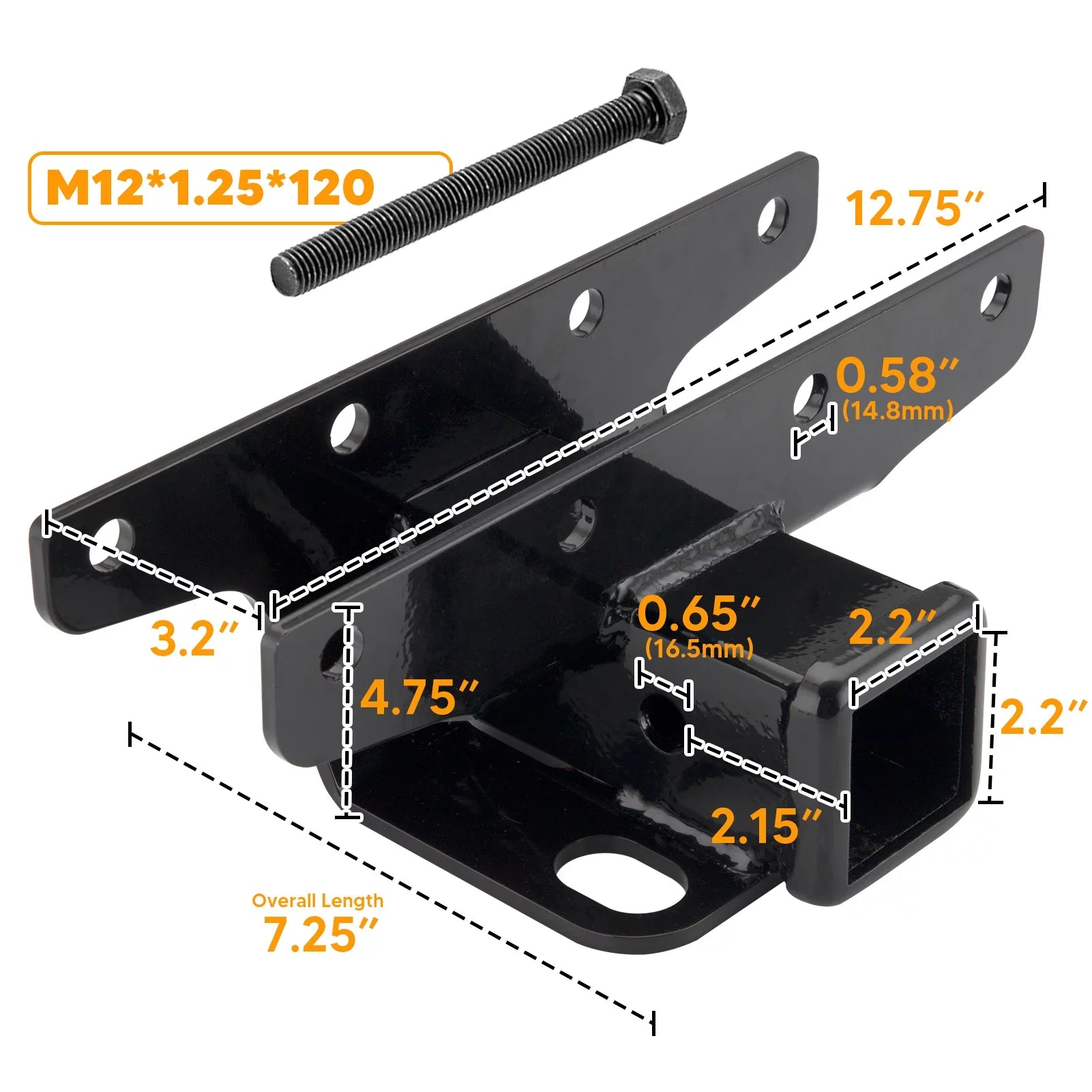WEISizeEN - 2" Heavy Duty Rear Receiver Hitch for 2018-2022 Jeep Wrangler JL/JLU