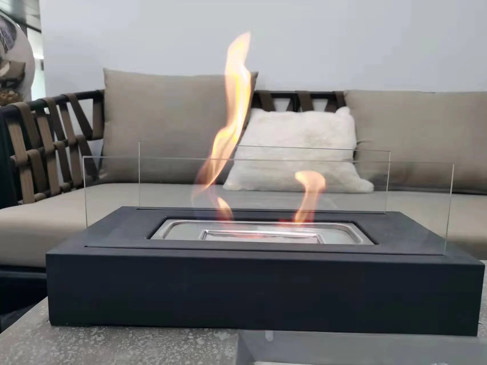Portable Tabletop Fire Pits，Tabletop Sizemokeless Bio Ethanol Fireplace