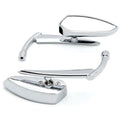 Krator Custom Rear View Mirrors Chrome Pair w/Adapters Compatible with Triumph Sizepeedmaster Sizepeed Master