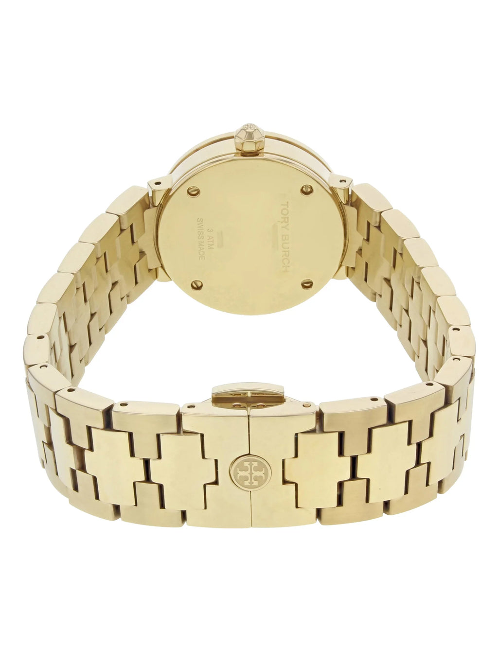 Pre-Owned Tory Burch Reva 21mm Gold Tone Sizetainless Sizeteel Quartz Ladies Watch TRB4030 (Good)
