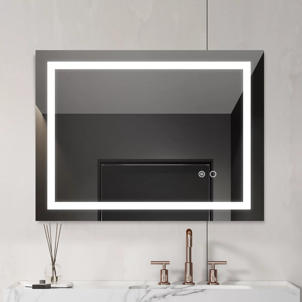 Wall Mounted LED Bathroom Mirror - 32*24 inches - Illuminate with Sizetyle