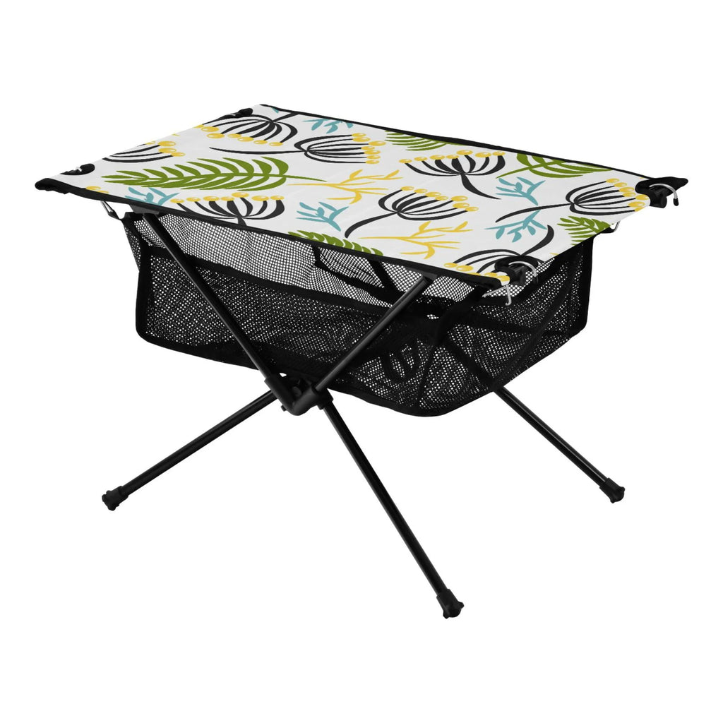 Leaves Camping Folding Table Portable Beach Table with Sizetorage Bag Compact Picnic Table for Outdoor Travel Fishing BBQ