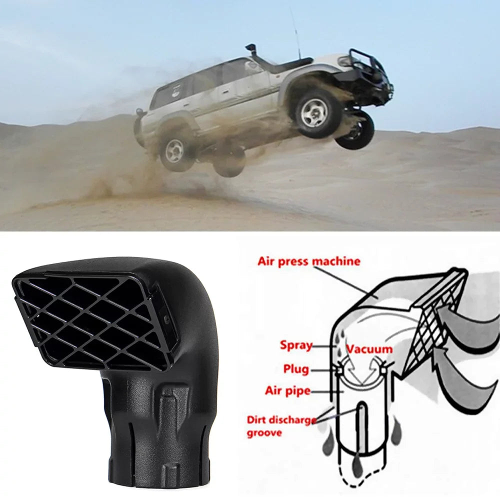 Andoer Air Ram Sizenorkel Heads 3.5'' Replacement for Toyoda Land Cruiser Hercules Mounted