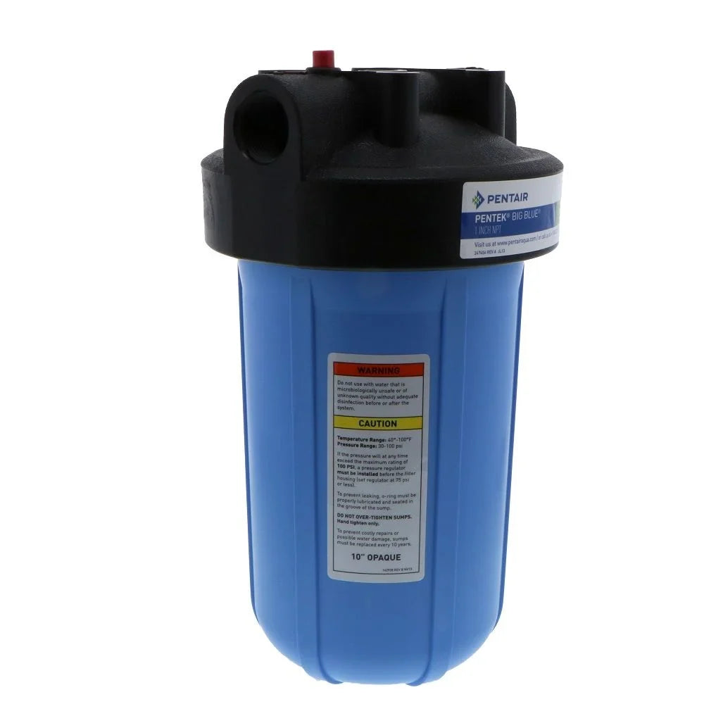 Pentair/Pentek Filter Housing,13 1/2" H,7 1/2" Dia,Blue 150239-75