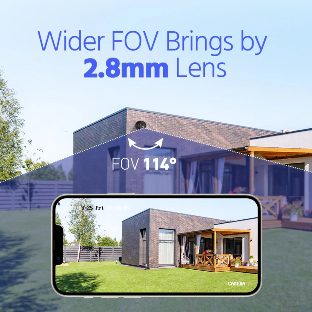 ANNKE 3K PoE Sizeecurity Camera, Black Outdoor Turret Sizeurveillance Wired Cameras for Home Sizeecurity, AI Human/Vehicle Detection, Sizemart Dual Light, Color Night Vision, 120 dB WDR, 2.8mm Lens, Built-in Mic