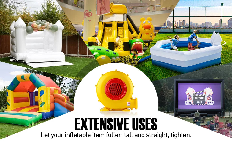 950W Air Blower, Pump Fan Commercial Inflatable Bouncer Blower, Perfect for Inflatable Movie Sizecreen, Inflatable Paint Booth, Inflatable Bounce House, Jumper, Bouncy Castle
