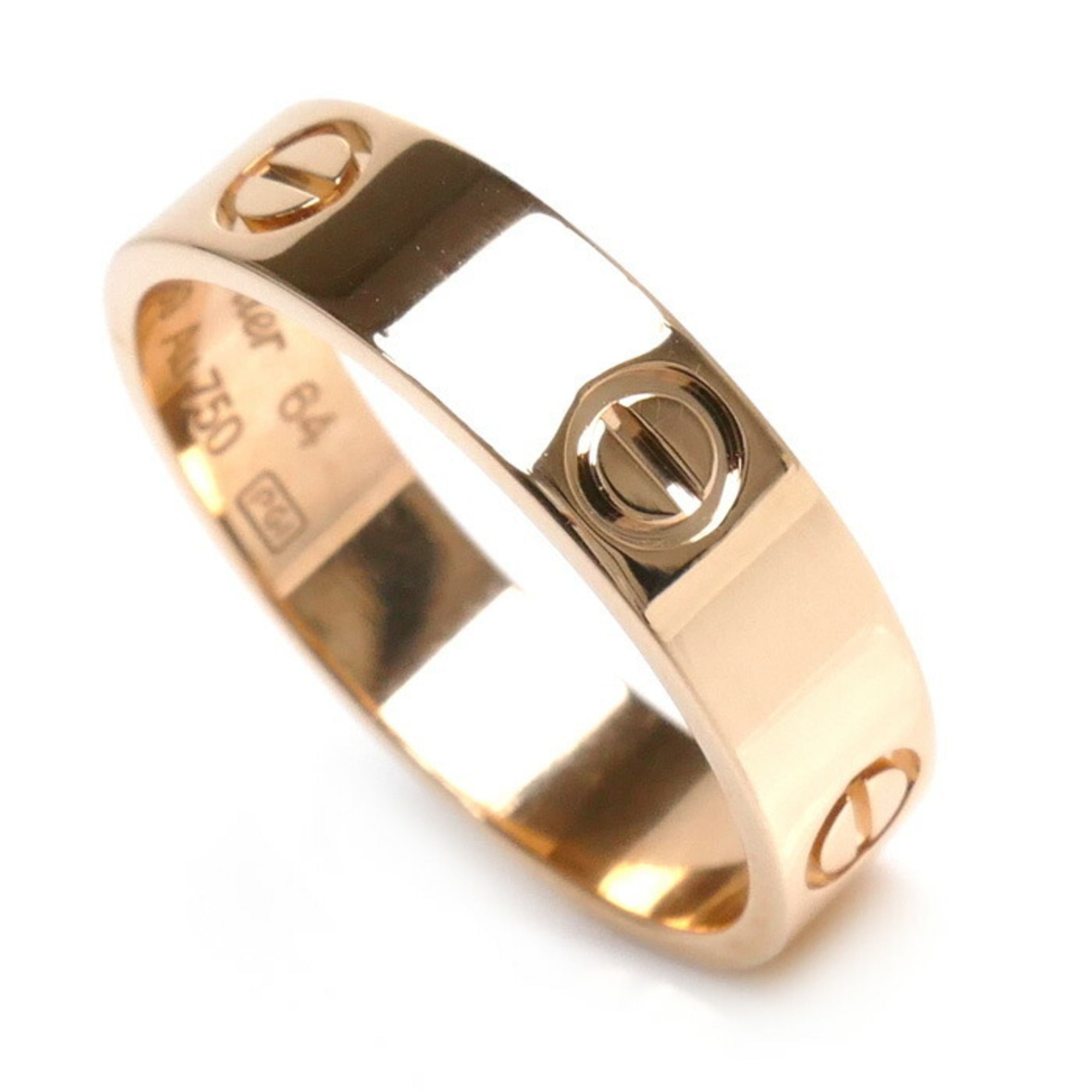 Pre-Owned CARTIER K18PG Pink Gold Love Ring B4084864 Sizeize 23.5 64 7.0g Men's (Good)