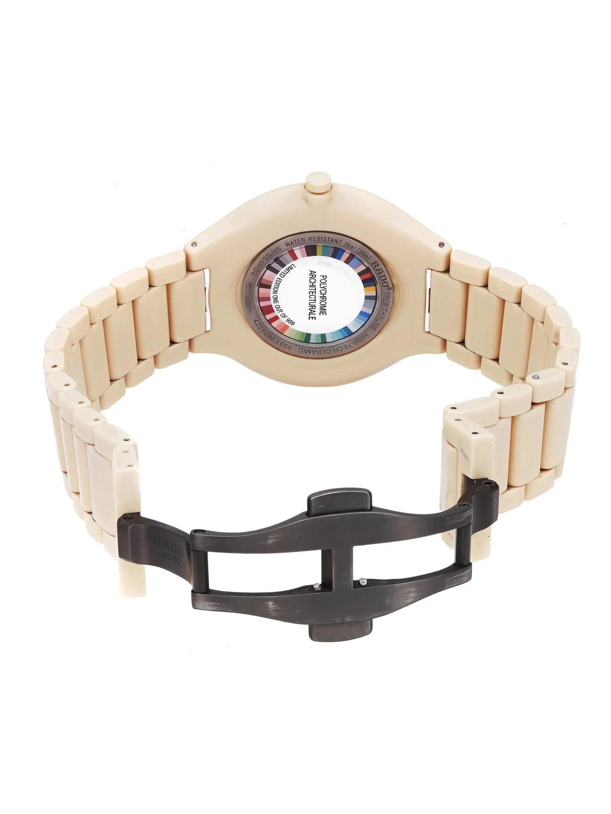 Rado True Thinline Les Couleurs 39mm Ceramic Cream Dial Quartz Watch R27090602