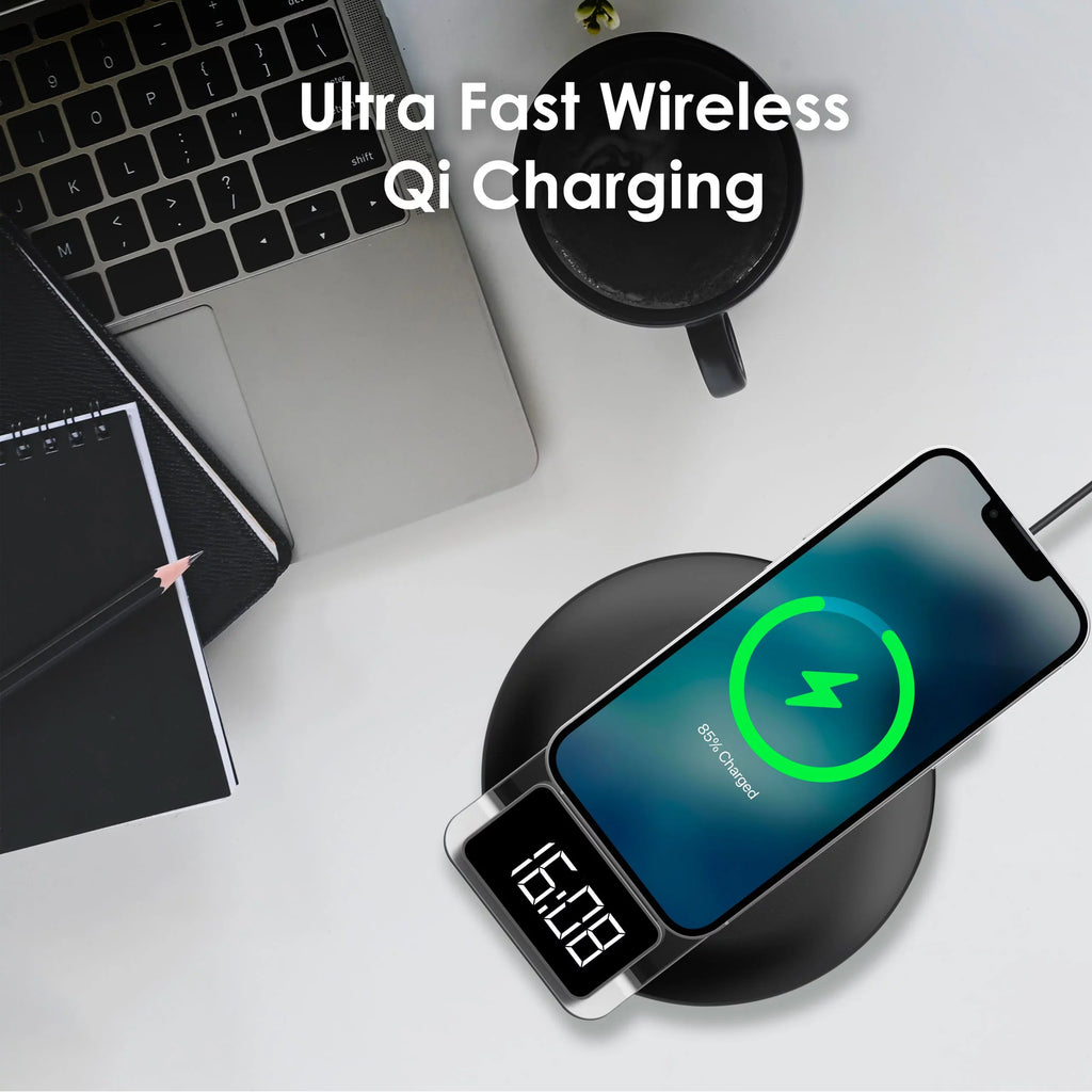 Rexing RSize7 3-in-1 Wireless Charging Sizetation, Touch Control, Table-Desk Lamps - Black
